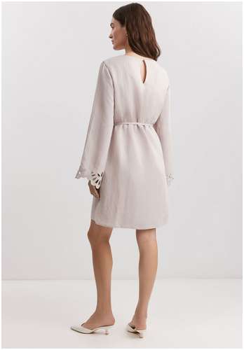 Платье из вискозы и льна BAON B4525044 / 11556262 - вид 2