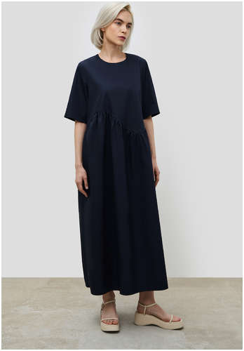 Хлопковое платье-миди с короткими рукавами BAON B4523013 / 11532081 - вид 2