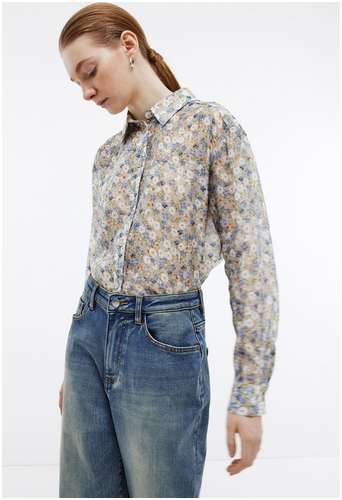 Полупрозрачная блуза с акварельным принтом BAON 11545212