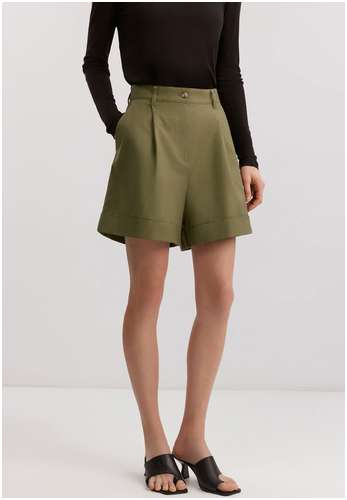 Шорты из хлопка и льна BAON B3225005 / 11556743 - вид 2