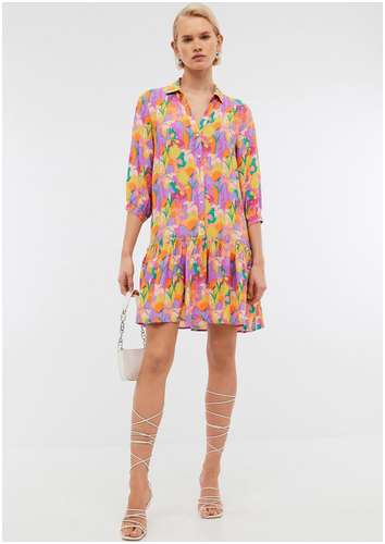 Платье из вискозы с принтом BAON B4524128 / 11545383 - вид 2