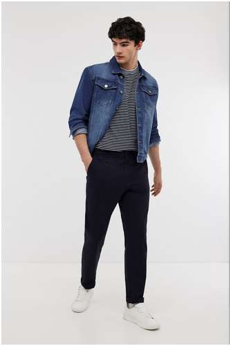 Футболка в полоску с отделкой из трикотажа-пике BAON B7324002 / 11540495 - вид 2