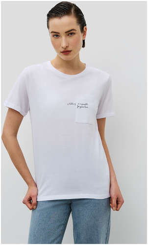 Хлопковая футболка прямого кроя с вышивкой BAON B2323026 / 11529059