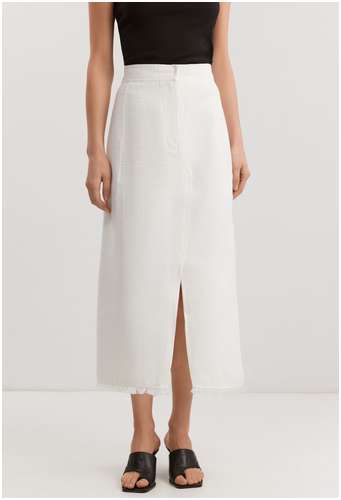 Юбка из хлопка и льна BAON B4725018 / 11558133 - вид 2