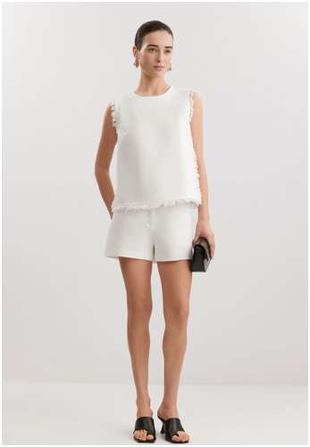 Блузка из хлопка и льна BAON B1925011 / 11558074 - вид 2