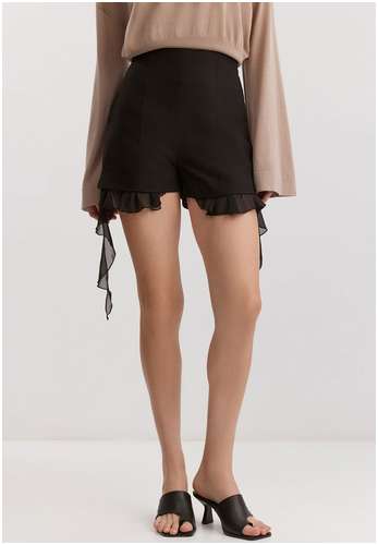 Шорты из вискозы и льна BAON B3225009 / 11556245 - вид 2