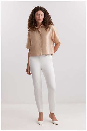 Блузка из смесовой глянцевой вискозы с мятым эффектом BAON B1925013 / 11554004 - вид 2