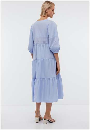 Платье макси из вискозы и льна с поясом BAON B4524035 / 11545330 - вид 2