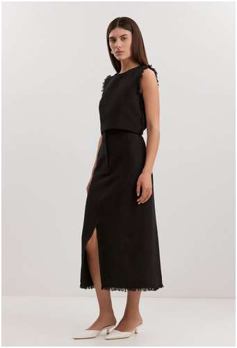 Юбка из хлопка и льна BAON 11558127