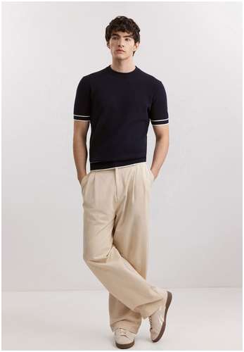 Джемпер из смесовой пряжи с короткими рукавами BAON B6325013 / 11555109 - вид 2