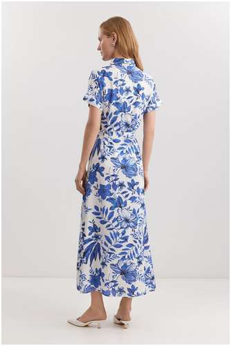 Платье из вискозы и льна BAON B4525074 / 11558654 - вид 2