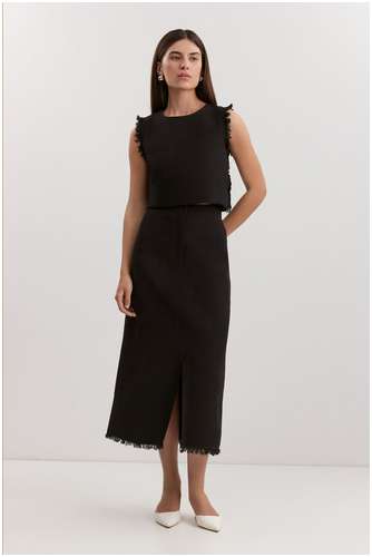 Блузка из хлопка и льна BAON B1925011 / 11558068 - вид 2