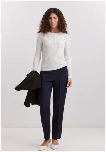 Лонгслив из хлопкового полотна в рубчик BAON B2125004 / 11553463 - вид 2