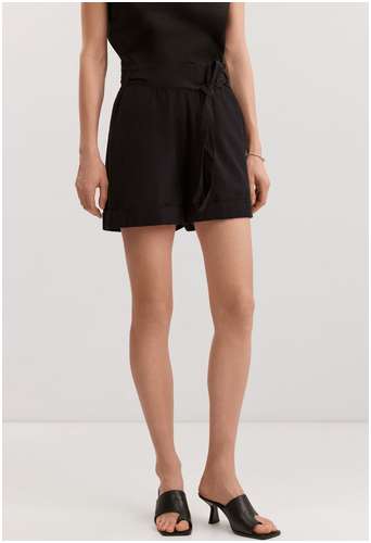 Шорты из хлопка и льна BAON B3225012 / 11558822 - вид 2