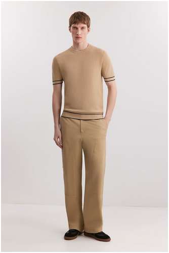 Джемпер из смесовой пряжи с короткими рукавами BAON B6325013 / 11555110 - вид 2