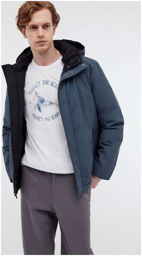 Двухсторонняя куртка с капюшоном на молнии BAON B5424004 / 11541107 - вид 2