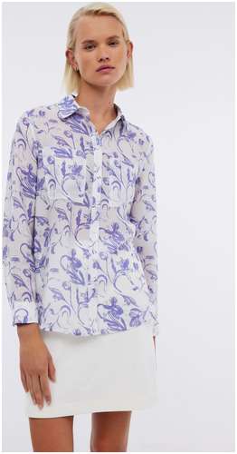 Полупрозрачная блуза с цветочным принтом BAON B1724012 / 11545189