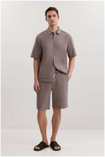 Шорты из 100% хлопковой ткани со сжатым эффектом BAON 11557055