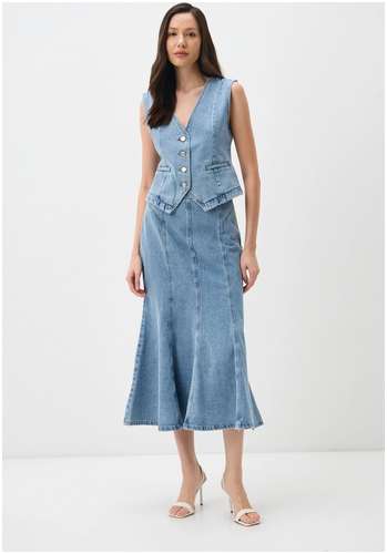 Джинсовый жилет из хлопка и вискозы BAON B1525003 / 11557164 - вид 2