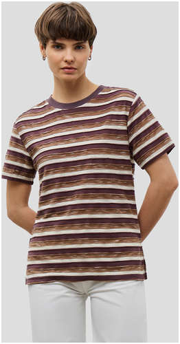 Хлопковая футболка свободного кроя в полоску BAON 11532991