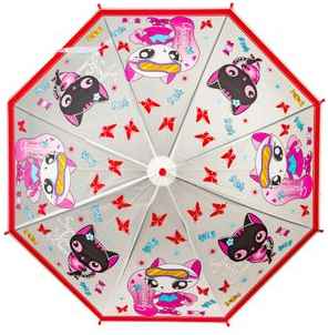 Зонт трость полуавтоматический для девочек ZENDEN 1184348