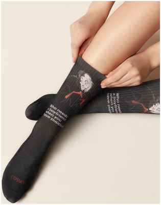Носки женские удлиненные с хлопком «Сruella» ©Disney Conte 1228505