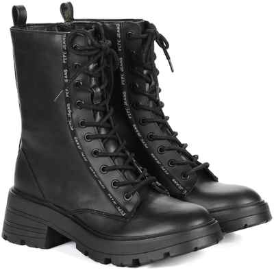 Женские высокие ботинки Pepe Jeans London, черные / 12716599