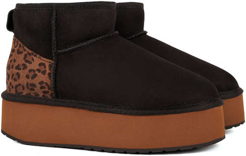 Женские полусапоги из овчины (угги) EMU Australia, черные 12737459