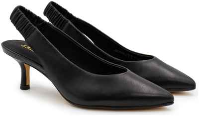 Женские туфли с закрытым мыском/открытой пяткой Clarks, черные 1276832