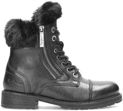 Женские высокие ботинки Pepe Jeans London, черные / 12711227 - вид 2