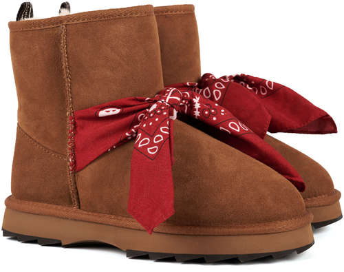 Женские полусапоги из овчины (угги) EMU Australia, коричневые 12737424