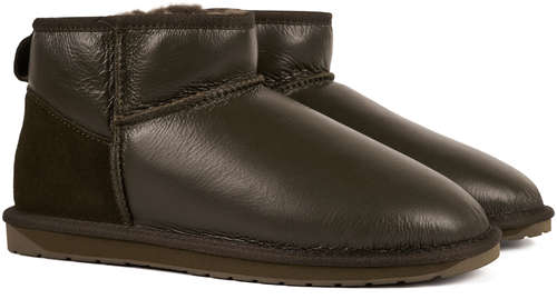 Мужские полусапоги из овчины (угги) EMU Australia, оливковые 12737562