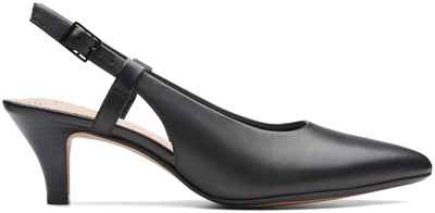 Женские туфли с закрытым мыском/открытой пяткой Clarks, черные / 1275740 - вид 2