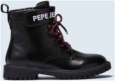 Детские высокие ботинки Pepe Jeans London, черные / 12710785 - вид 2