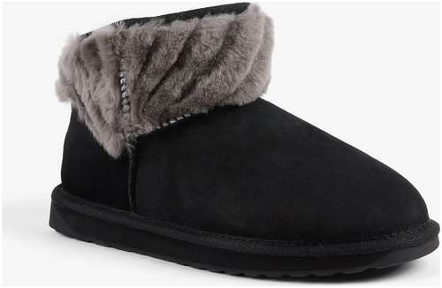 Женские полусапоги из овчины (угги) EMU Australia, черные / 12738044 - вид 2