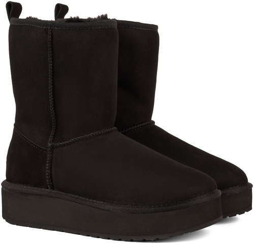 Женские полусапоги из овчины (угги) EMU Australia, черные 12737406