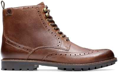 Мужские высокие ботинки Clarks, коричневые / 12711369 - вид 2