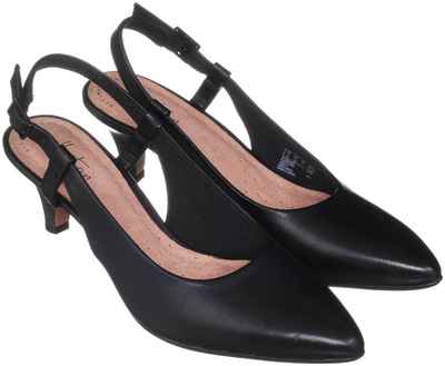 Женские туфли с закрытым мыском/открытой пяткой Clarks, черные 1275740