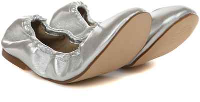 Женские балетки Buffalo shoes(Amalia 1520069), серебряные / 1279633