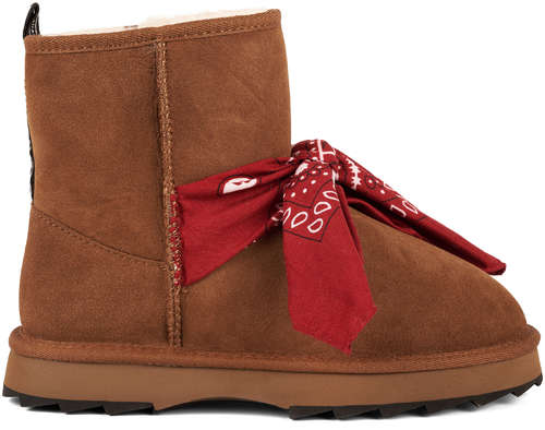 Женские полусапоги из овчины (угги) EMU Australia, коричневые / 12737424 - вид 2