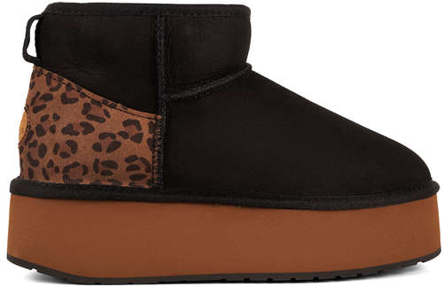 Женские полусапоги из овчины (угги) EMU Australia, черные / 12737459 - вид 2