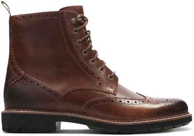 Мужские высокие ботинки Clarks, коричневые / 12712023 - вид 2
