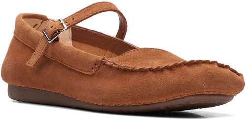 Женские туфли на ремешке Clarks, коричневые / 12730177