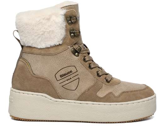 Женские высокие ботинки Blauer, коричневые / 12731736 - вид 2
