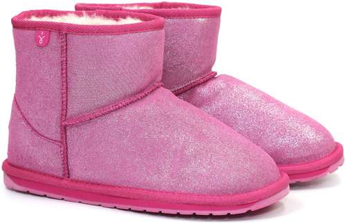Детские ботинки из овчины (угги) EMU Australia, розовые / 12729128