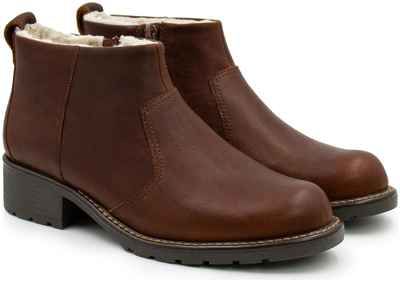 Женские ботинки на молнии Clarks, коричневые 1279239