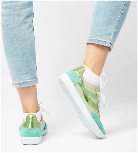 Женские кеды Bugatti, зеленые / 12736552 - вид 2