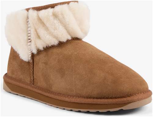 Женские полусапоги из овчины (угги) EMU Australia, коричневые / 12738043 - вид 2