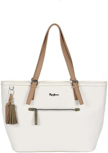 Женская сумка шоппер Pepe Jeans Bags, белая / 12726755