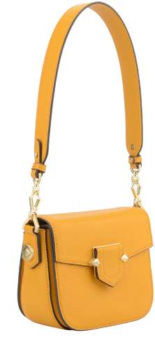 Женская сумка кросс-боди Maison Pourchet, желтая / 12724032 - вид 2